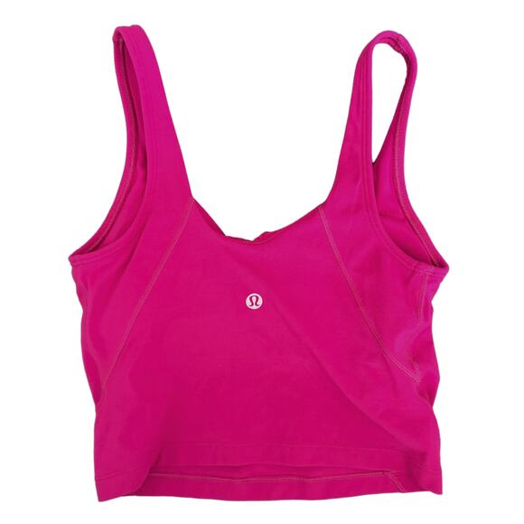 Barely Worn Lululemon Magenta Purple Padded Align Cropped Tank Top - Size: 2 - Picture 3 of 9